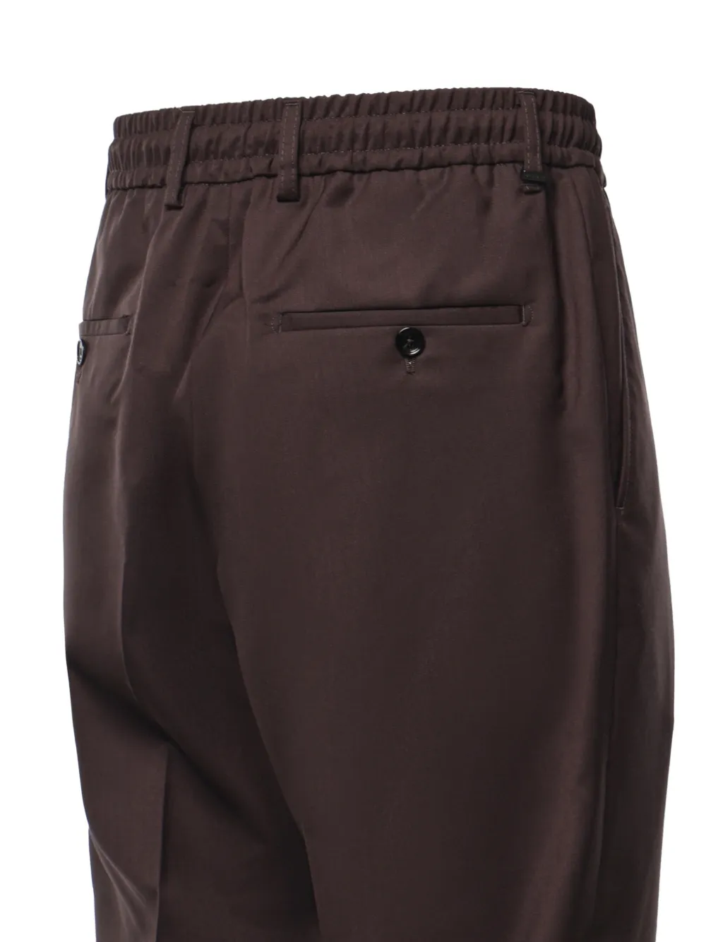 BE ABLE pleated elasticated-waistband trousers Bruin