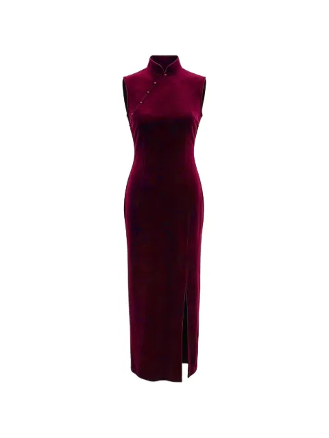 Qipology Qipao kjole i velour