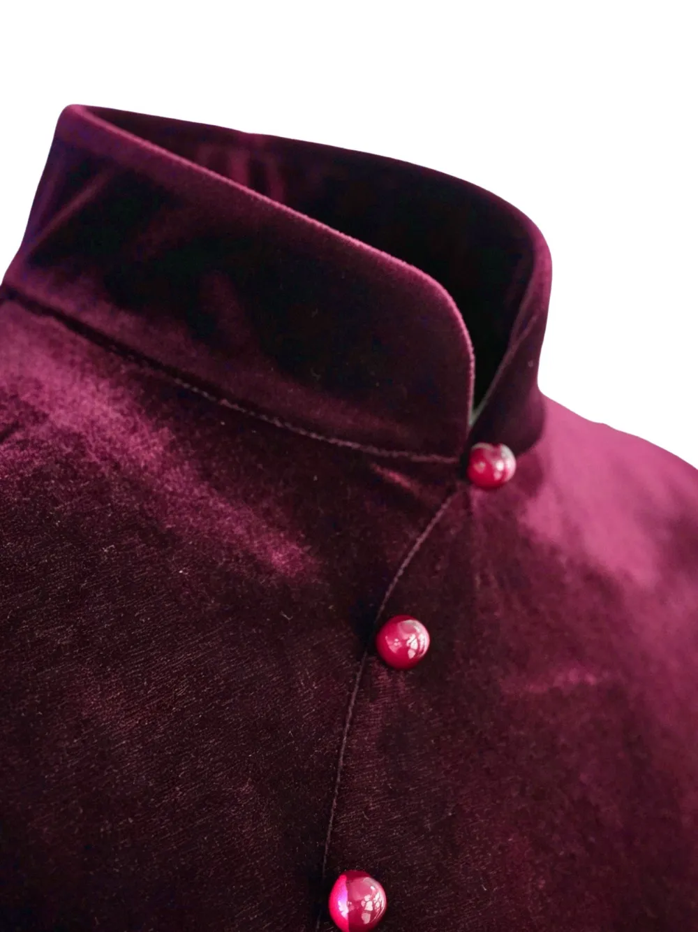 Qipology Fluwelen Qipao jurk Rood