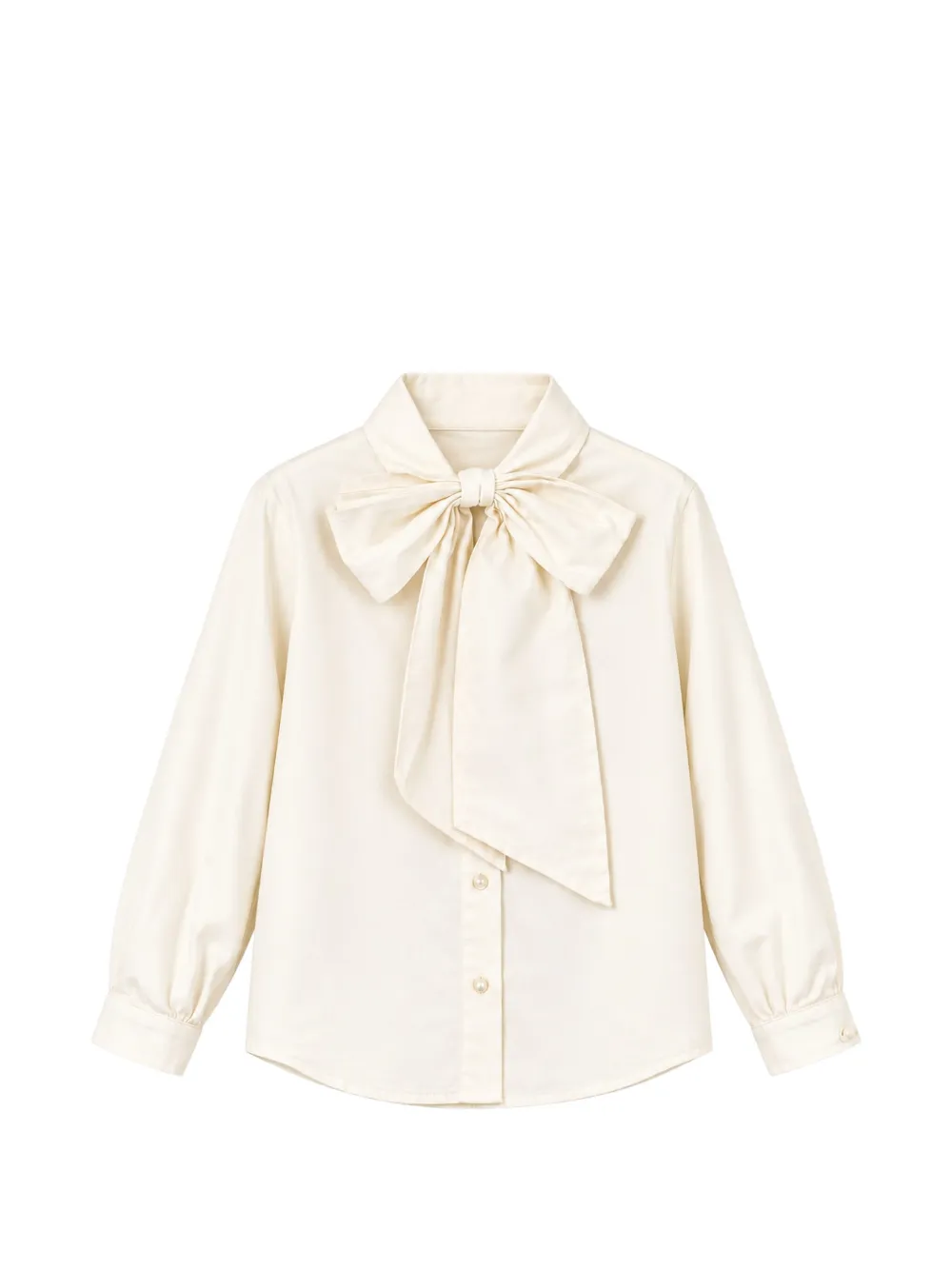 Il Gufo bow-detail long-sleeve shirt Wit
