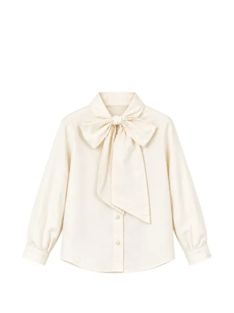 Il Gufo bow-detail long-sleeve shirt
