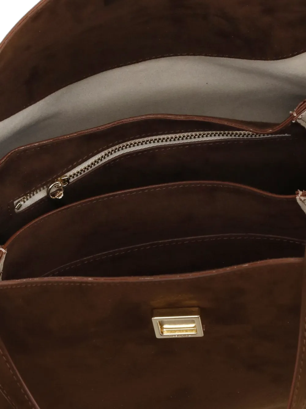 Themoirè Calipso shoulder bag Bruin