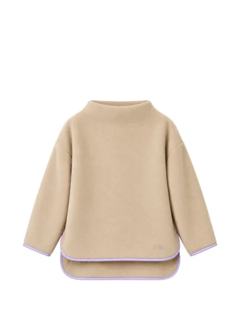 Il Gufo logo-embroidered high-neck sweatshirt