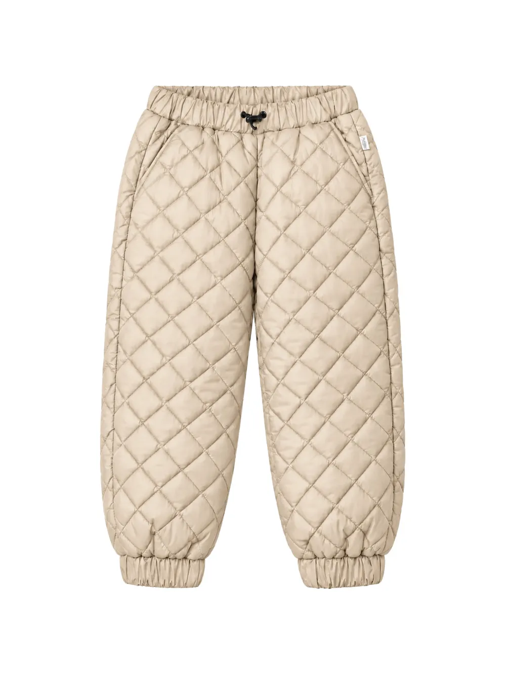 Il Gufo logo-patch quilted-pattern trousers Beige