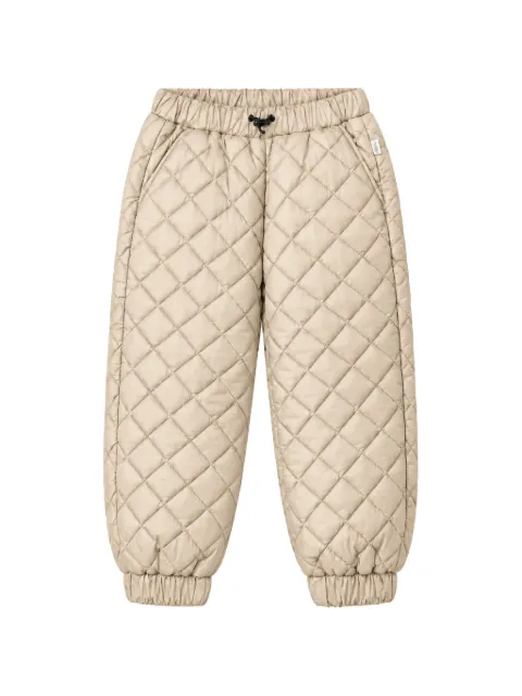 Il Gufo logo-patch quilted-pattern trousers