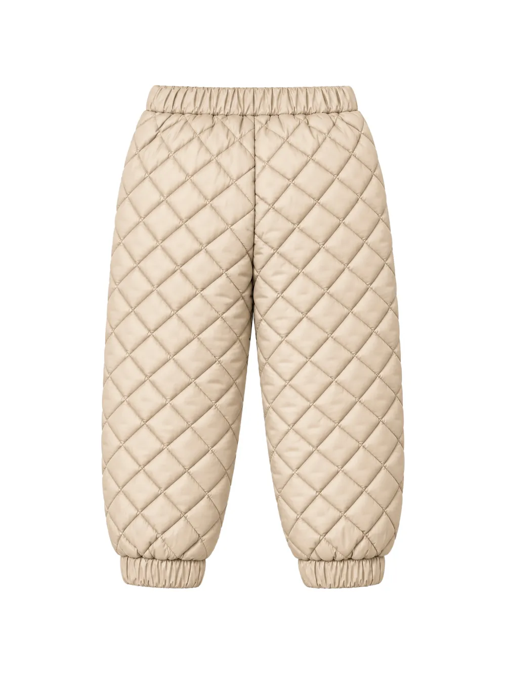 Il Gufo logo-patch quilted-pattern trousers Beige