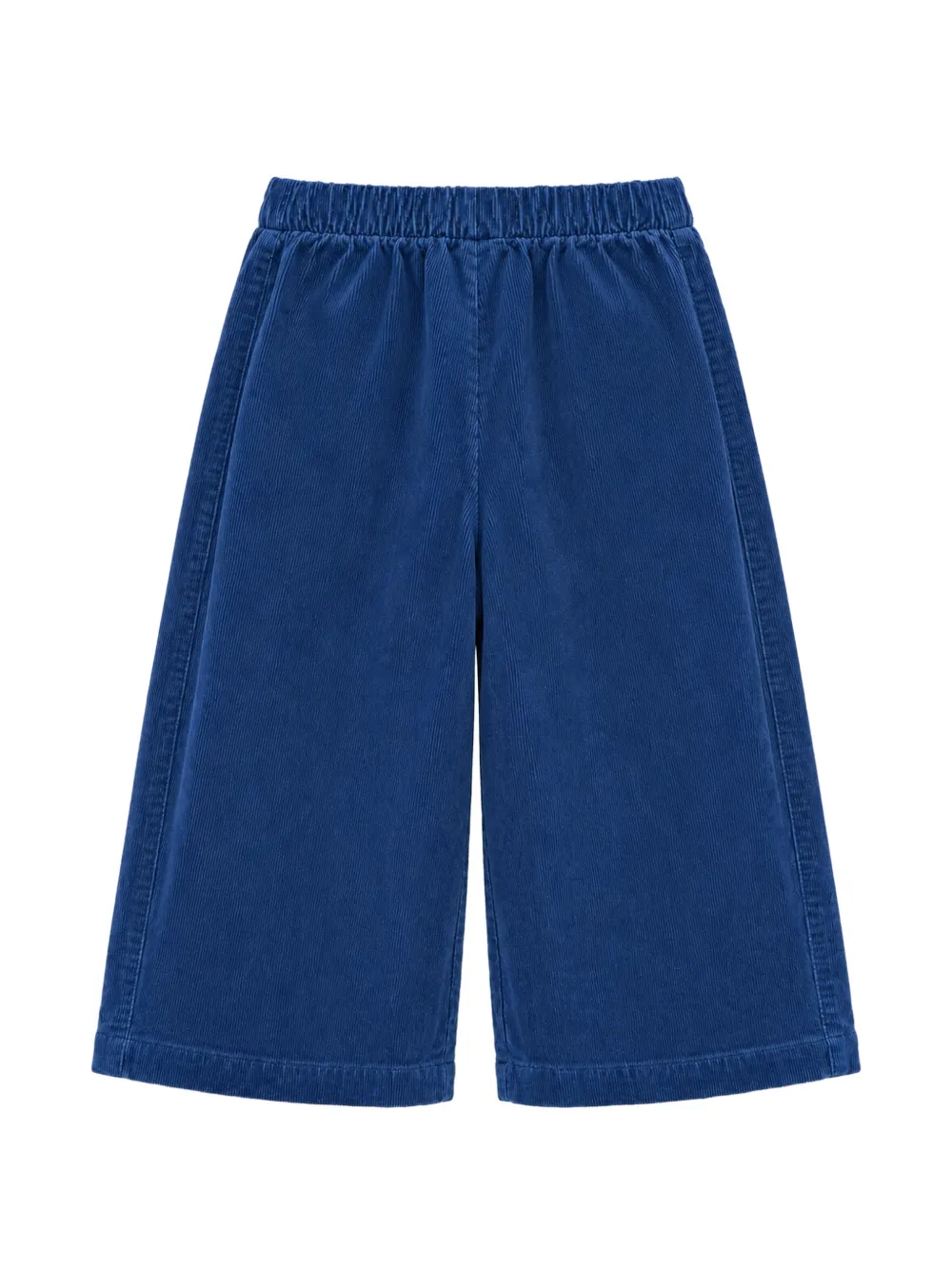 Il Gufo logo-patch corduroy trousers Blauw