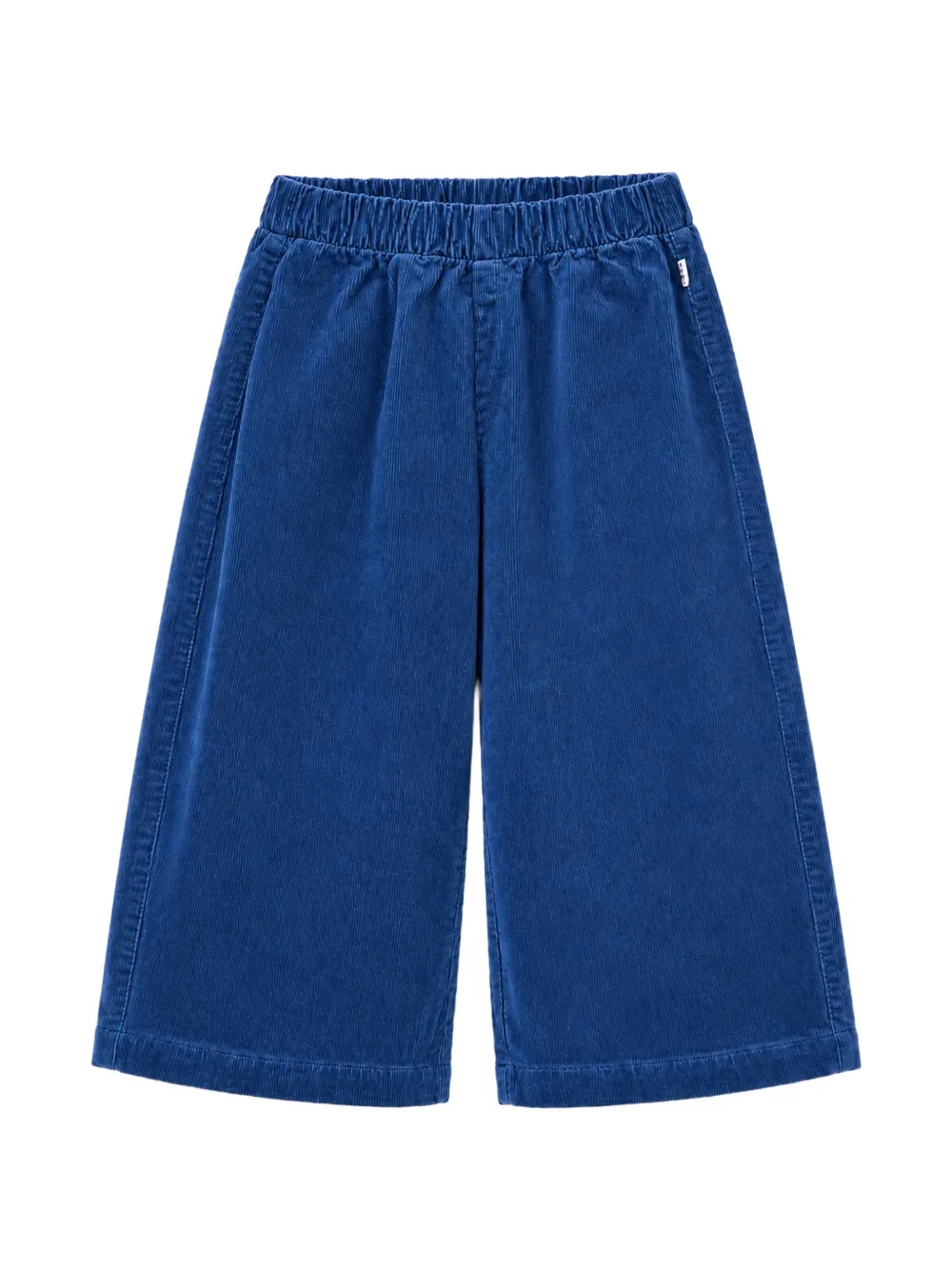 Il Gufo logo-patch corduroy trousers Blauw