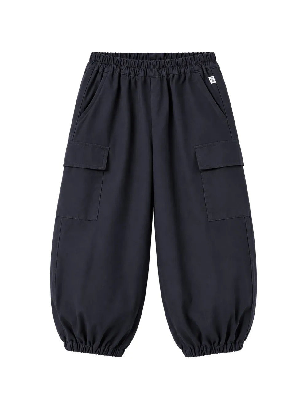 Il Gufo logo-patch cargo pants Zwart