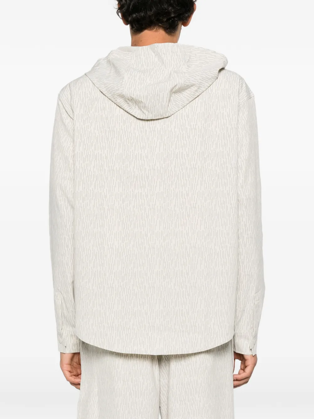 Oakley stripe-pattern zip-fastening hoodie Beige