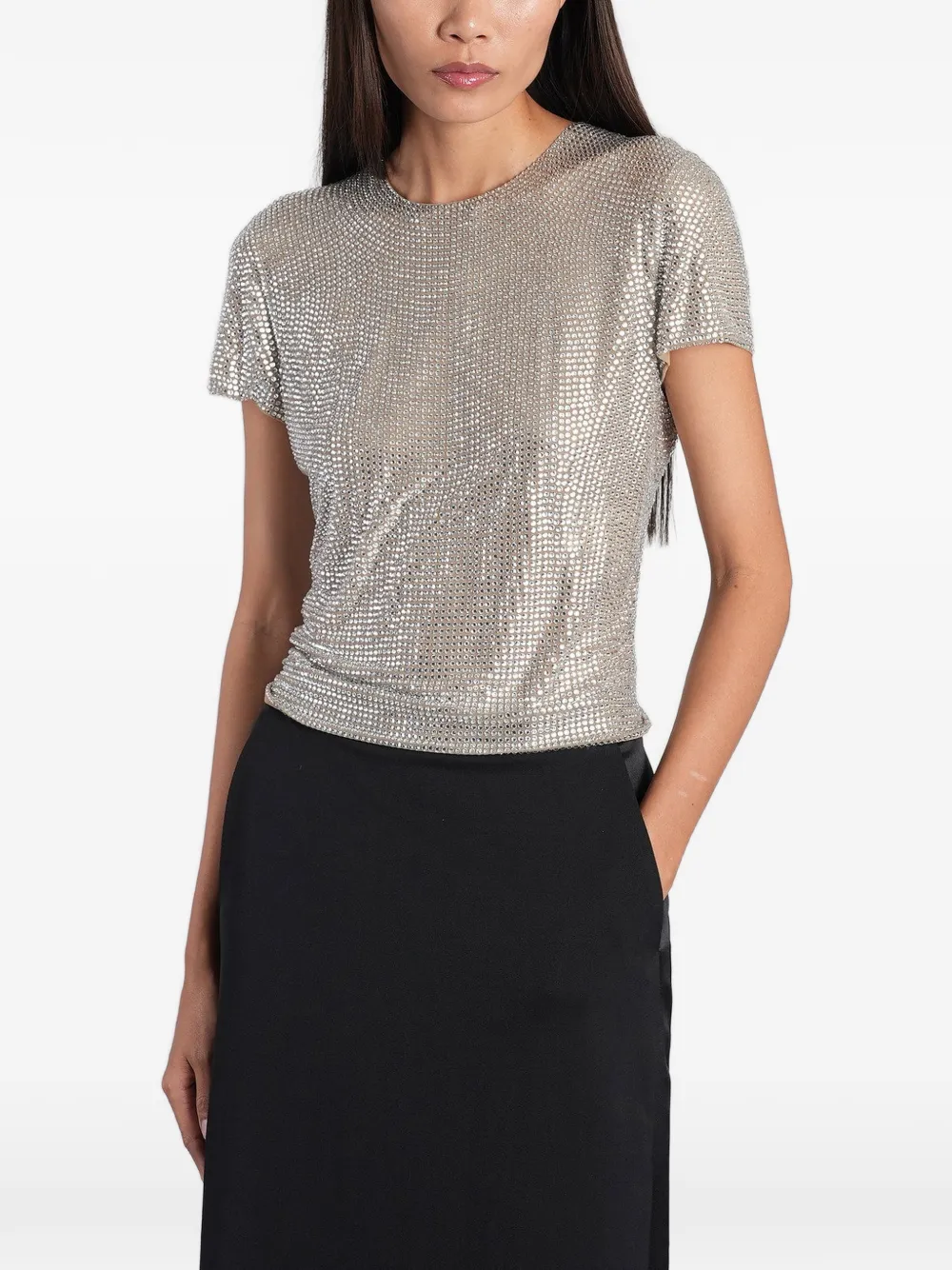 Giuseppe Di Morabito crystal-embellished T-shirt Zilver