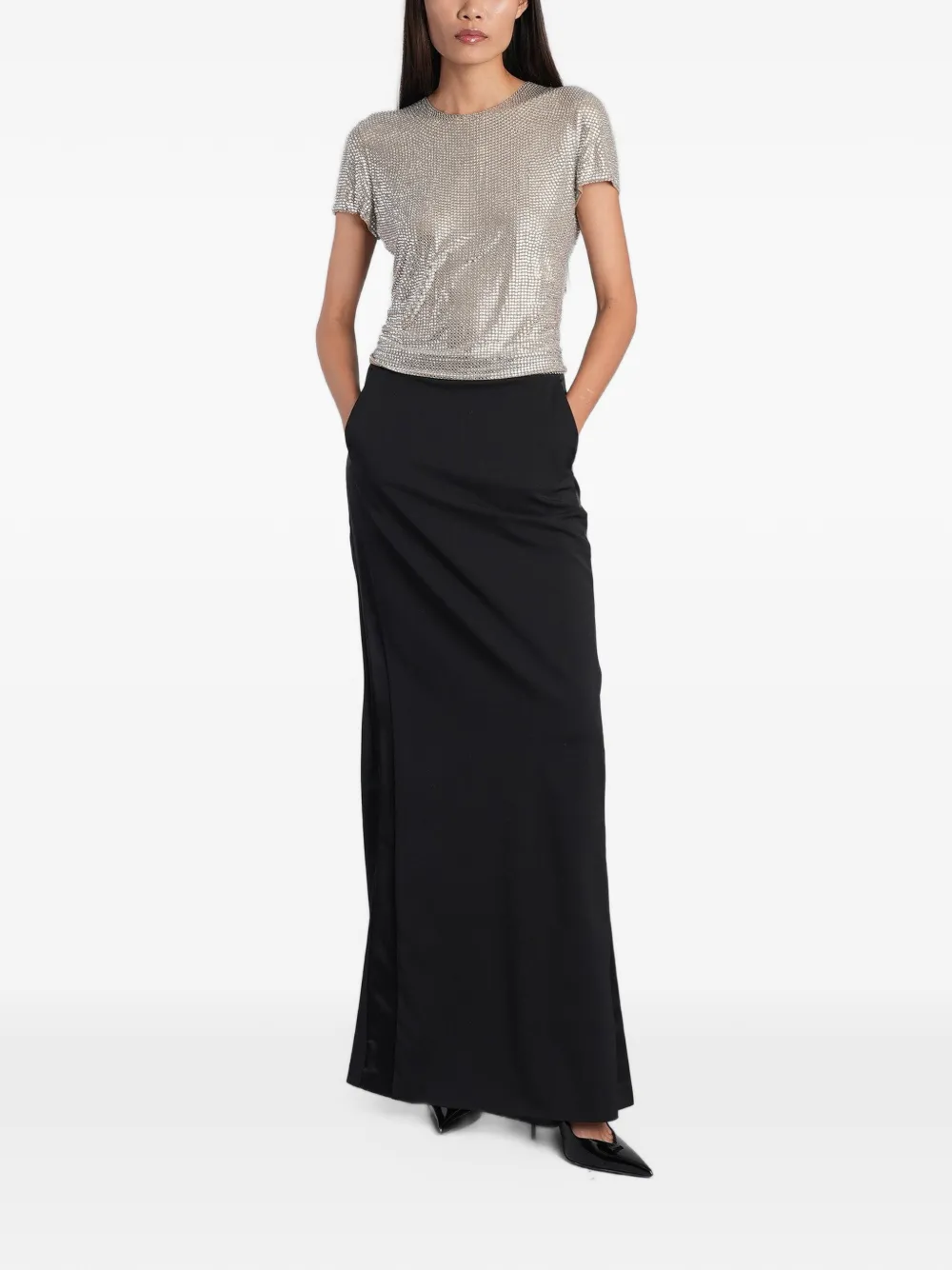 Giuseppe Di Morabito crystal-embellished T-shirt Zilver