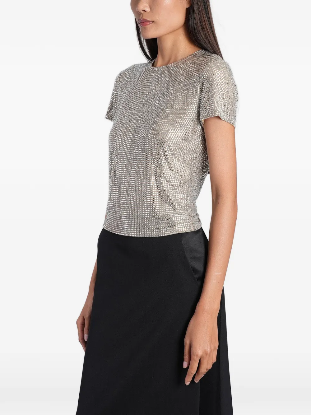 Giuseppe Di Morabito crystal-embellished T-shirt Zilver