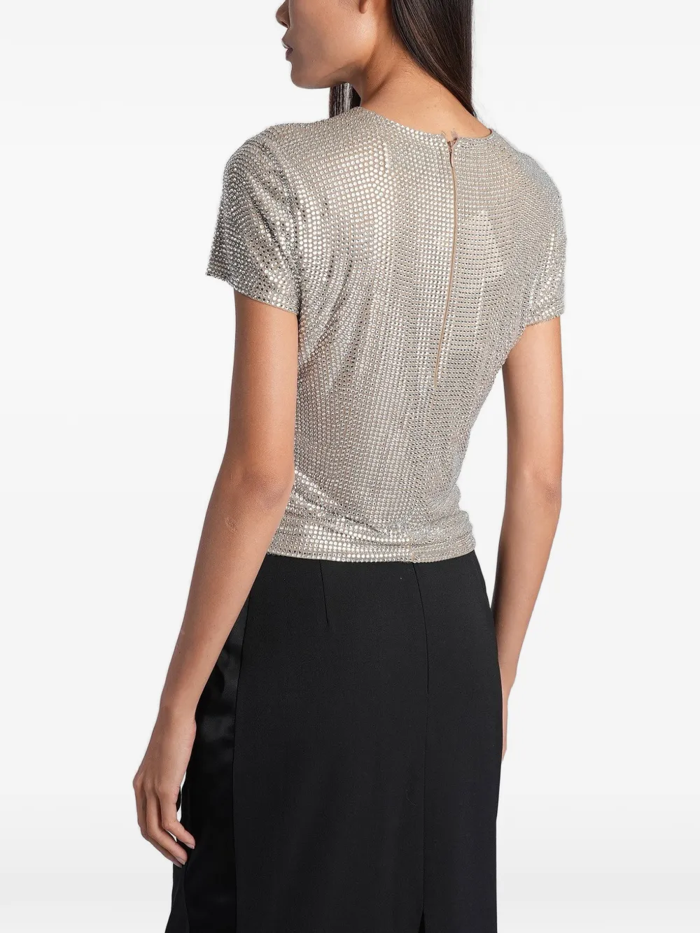 Giuseppe Di Morabito crystal-embellished T-shirt Zilver