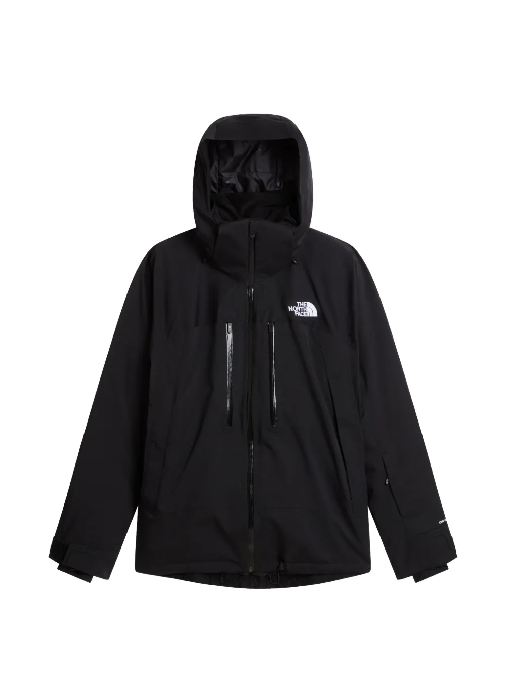 The North Face logo-print hooded jacket Zwart