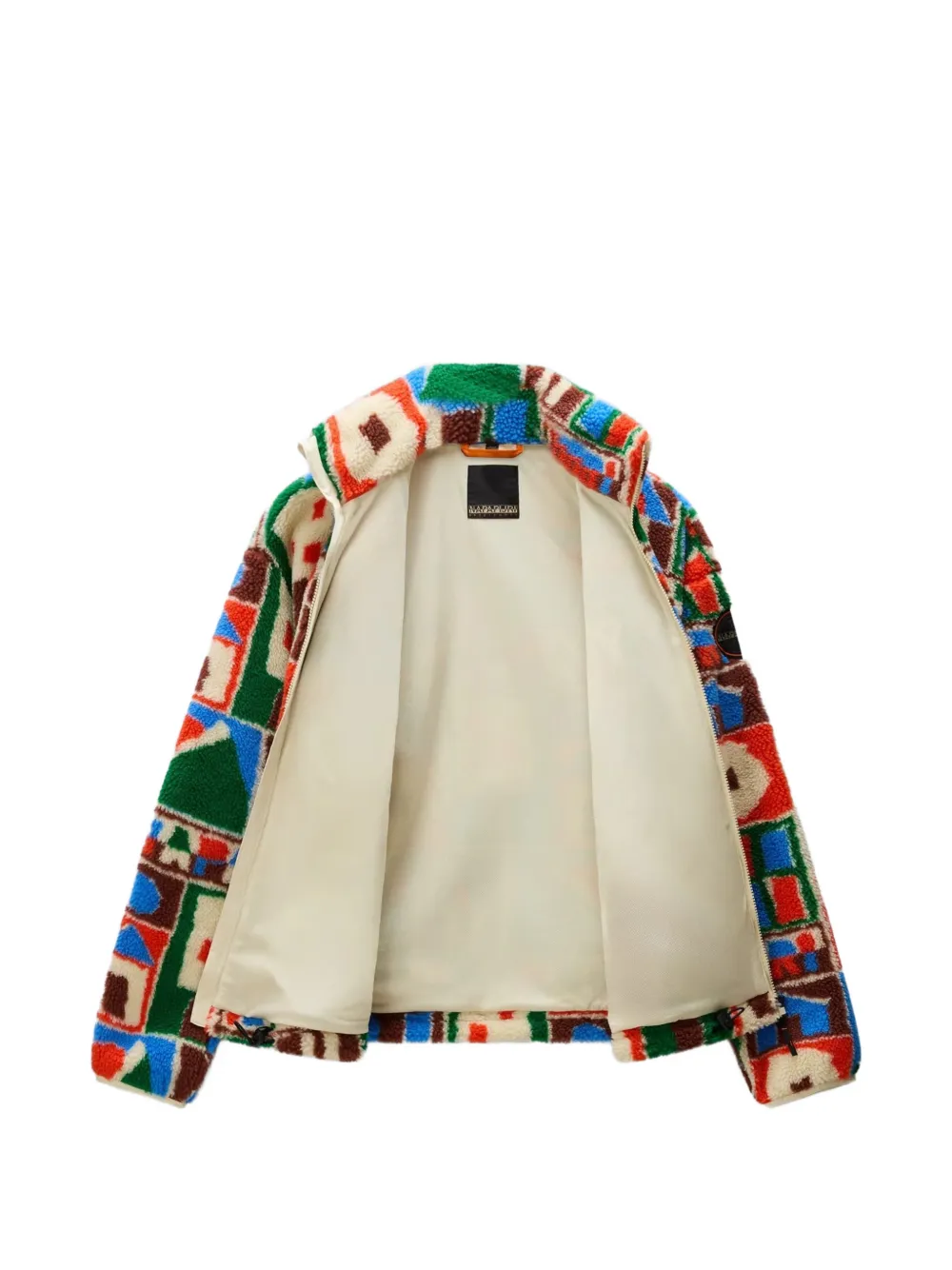 Napapijri x Gio Pastori graphic-print fleece sweatshirt Beige