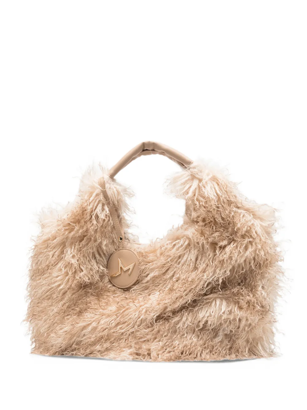 Marc Ellis L Buby Yak faux-fur logo-plaque shoulder bag - Toni neutri