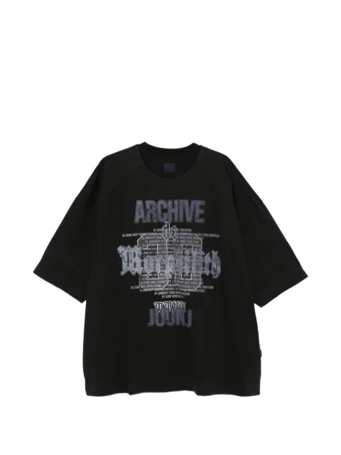 Juun.J graphic-print panelled T-shirt