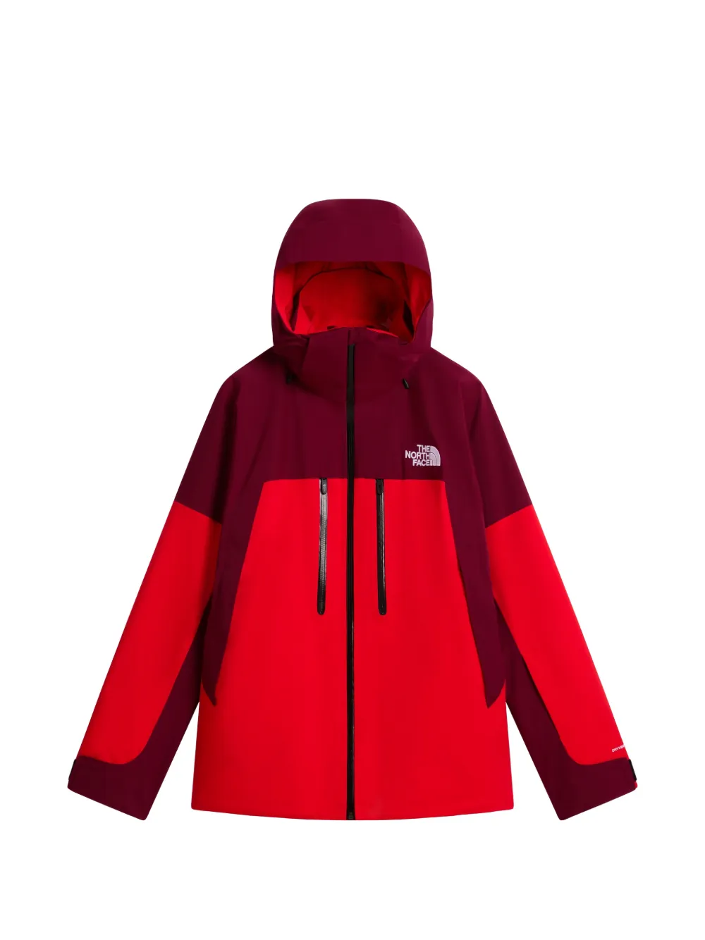 The North Face two-tone hooded jacket Rood
