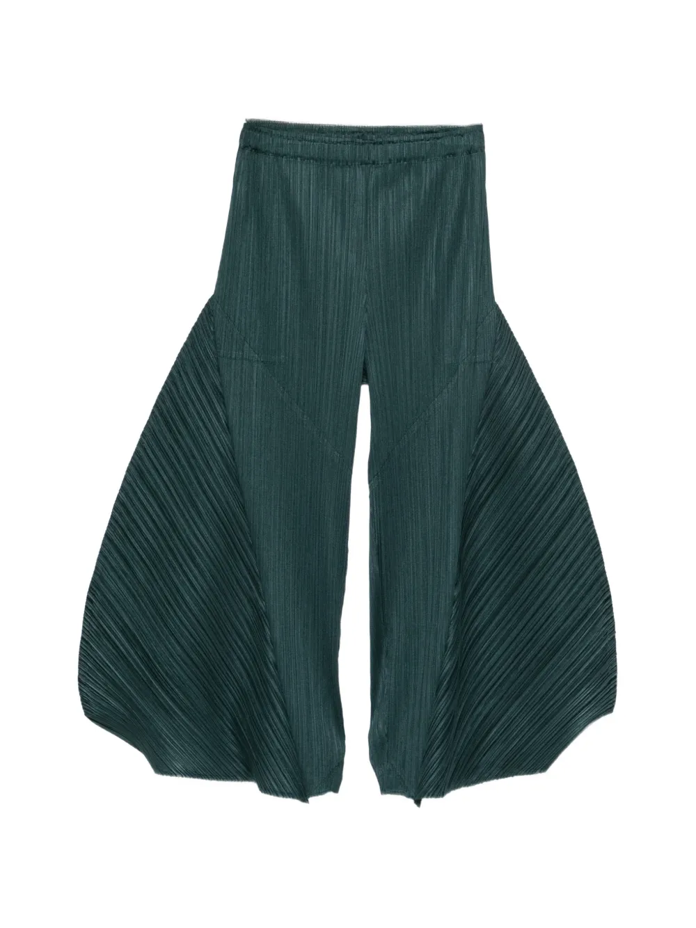 Pleats Please Issey Miyake pleated trousers Groen
