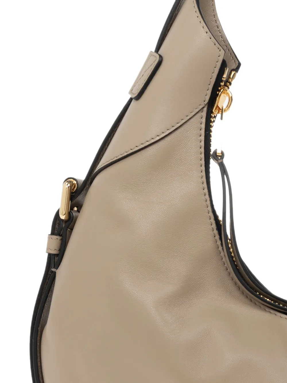 Moschino curved-shape shoulder bag Beige