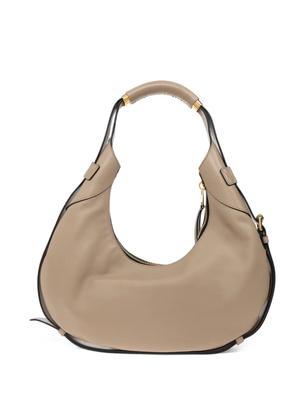 Moschino curved-shape shoulder bag Beige