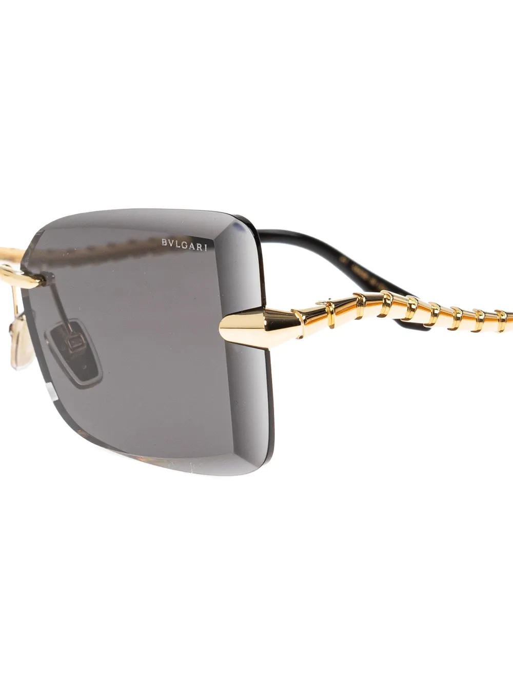 Bvlgari Serpenti rimless square-frame sunglasses Goud