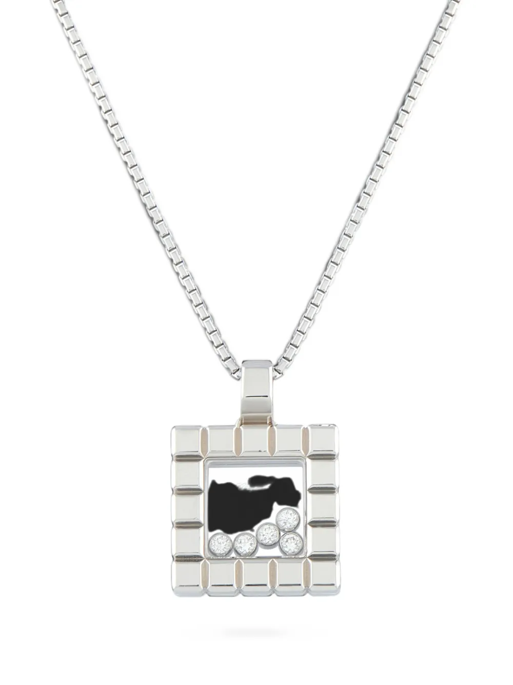 Chopard Pre-Owned Ice Cube diamond necklace in Silver