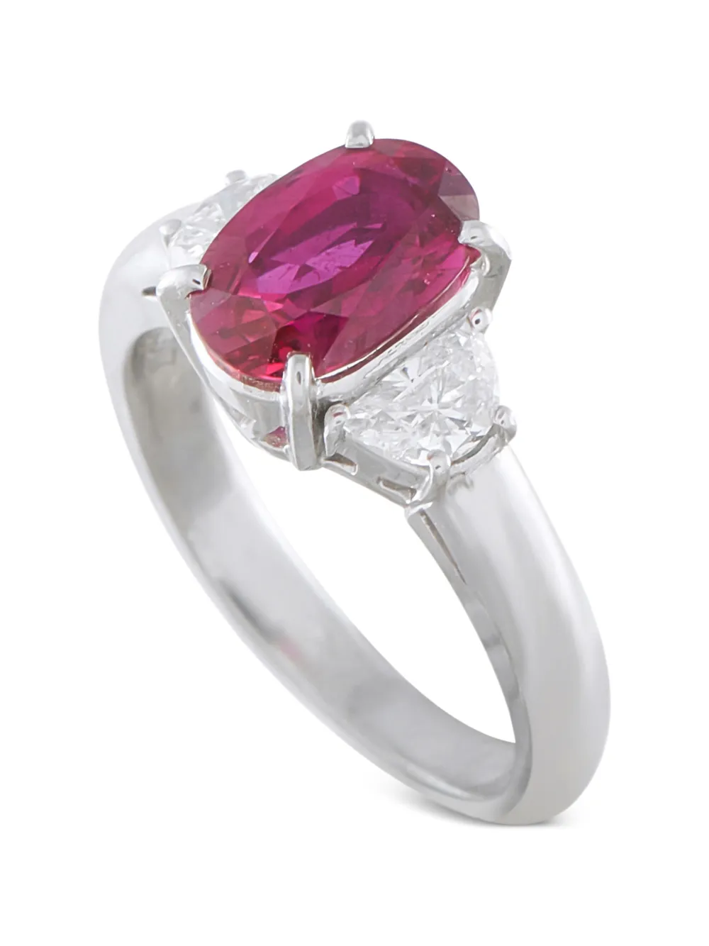 LB Exclusive embellished oval ruby ring - Argento