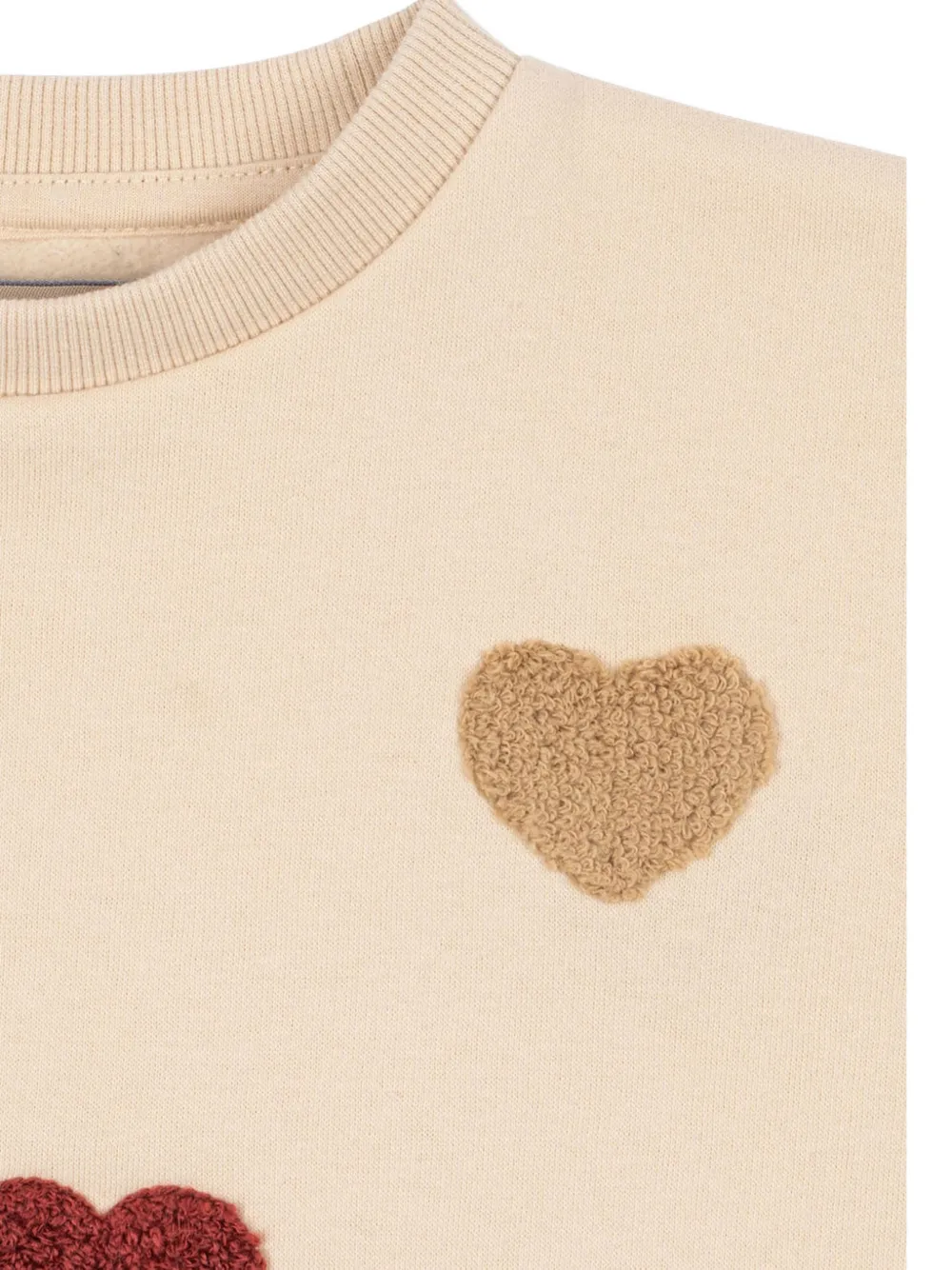 Konges Sløjd Lou heart-patch sweater Beige