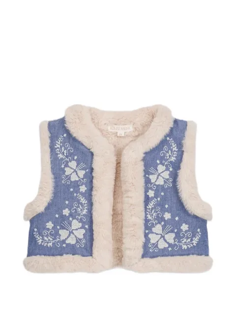 LOUISE MISHA KIDS Librana floral-embroidered reversible jacket