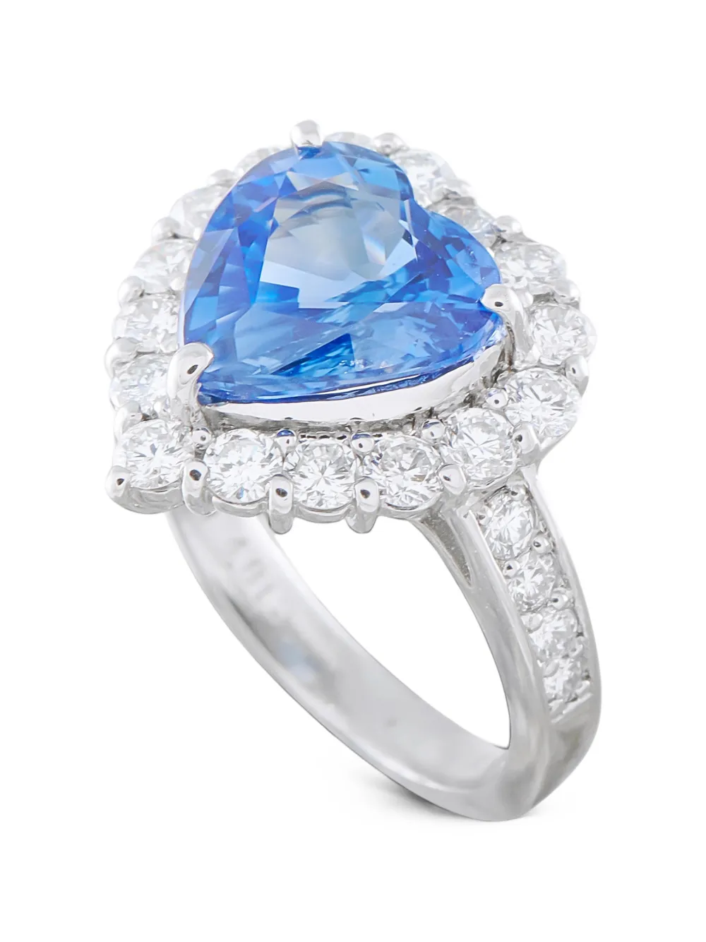 LB Exclusive heart sapphire embellished ring - Argento