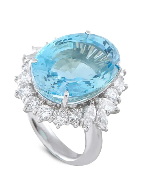 LB Exclusive aquamarine diamond ring