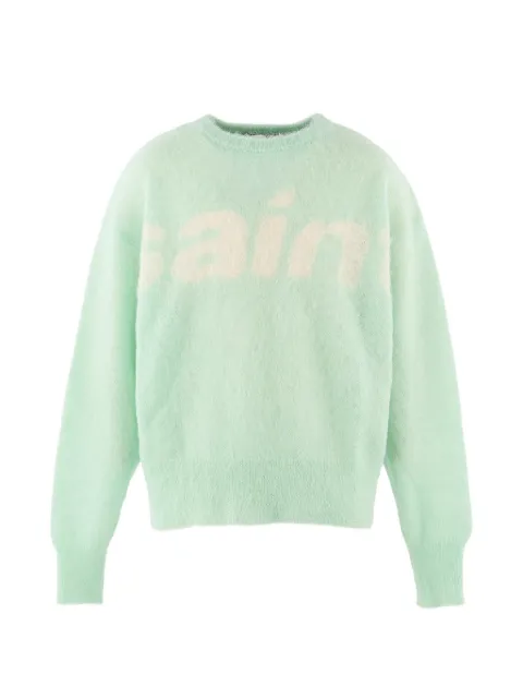 SAINT MXXXXXX logo-intarsia mohair-blend sweater