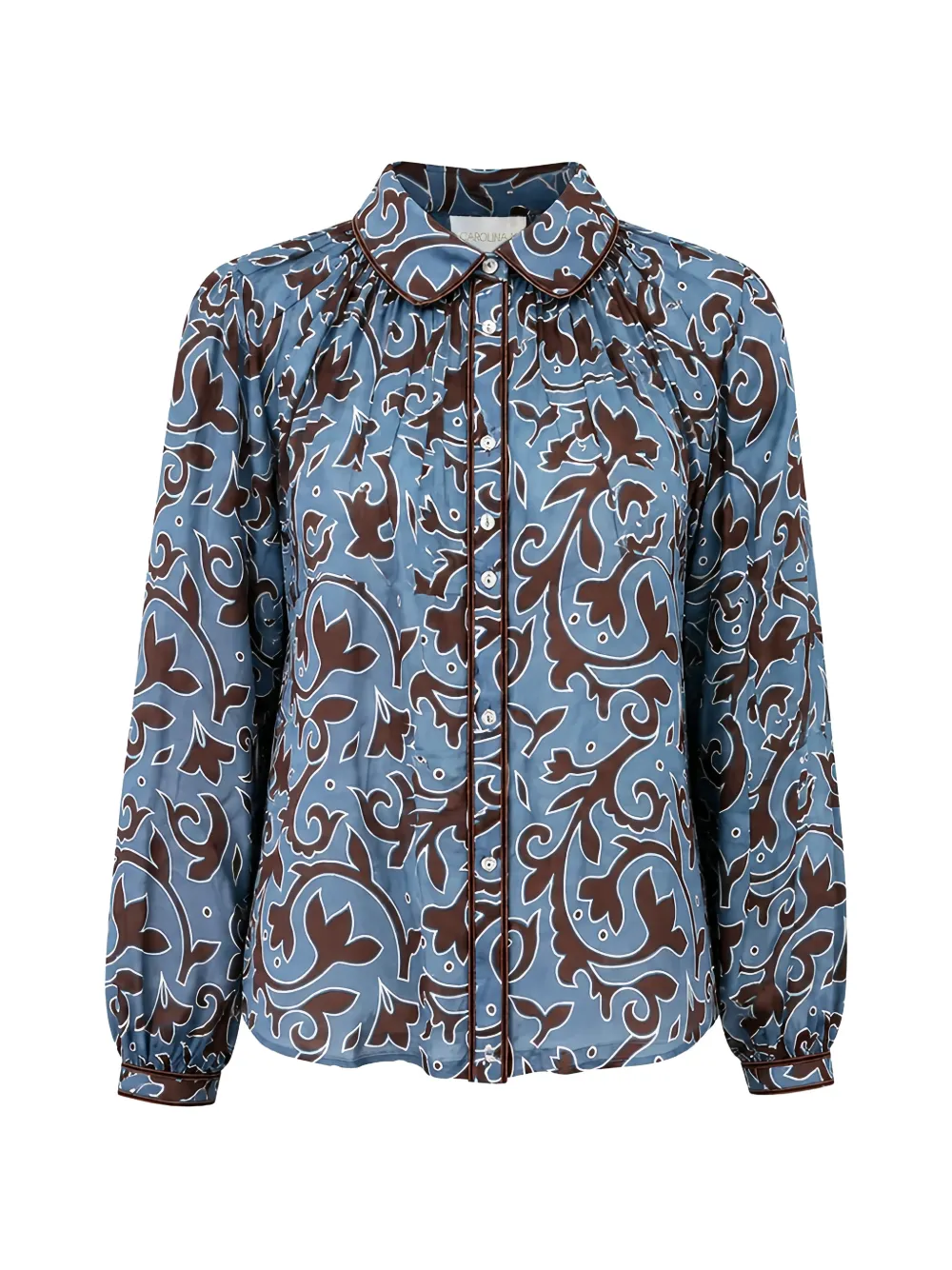 Carolina K x Äliyah Tleukhanova Alice cotton shirt - Blau