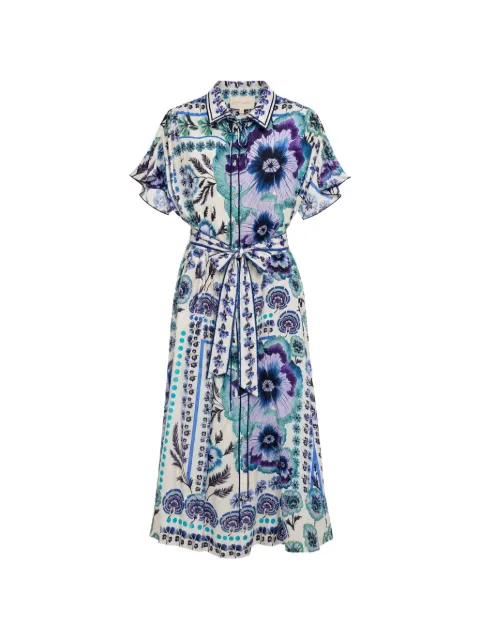 Carolina K Lynn floral-print kaftan midi dress