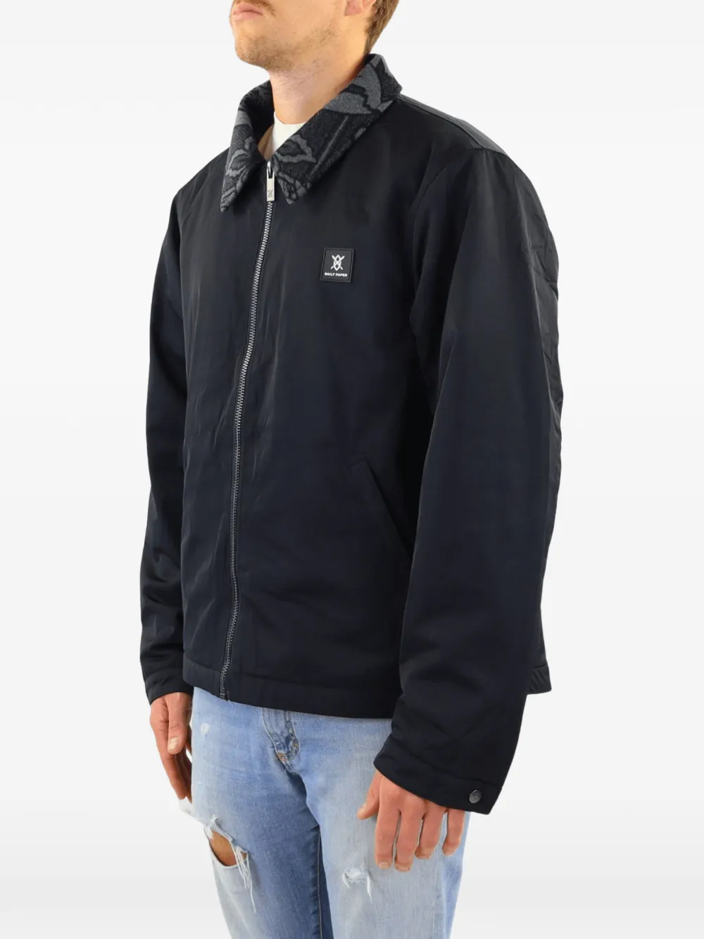 Daily Paper Nathim logo-patch jacket Zwart