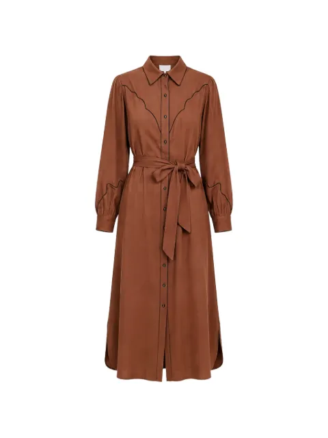 Carolina K Rodeo contrast-trim midi dress