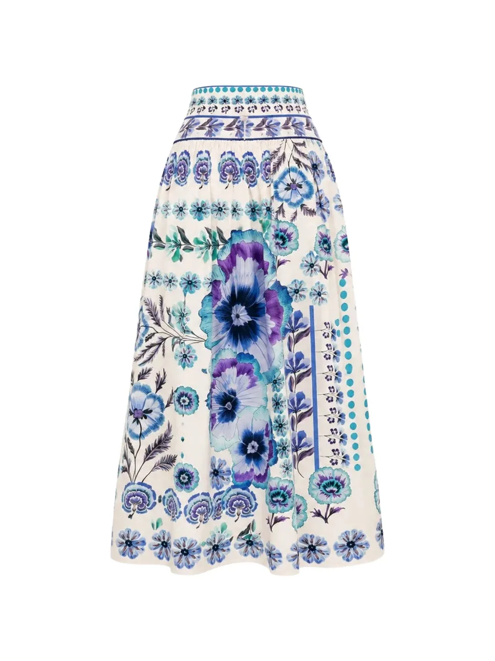 Carolina K Cata floral-print maxi skirt - Blau