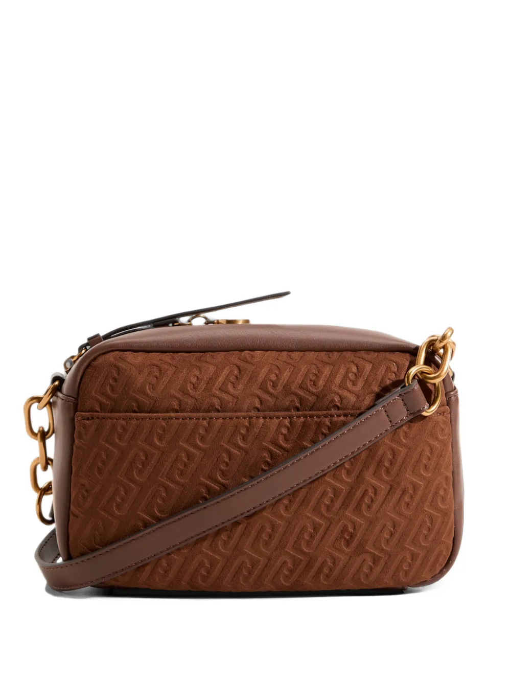 LIU JO monogram-embossed shoulder bag - Marrone