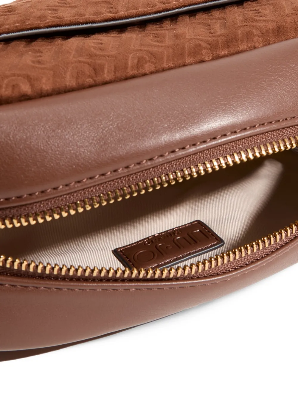 LIU JO monogram-embossed shoulder bag Bruin