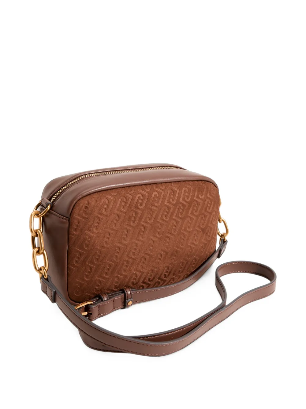 LIU JO monogram-embossed shoulder bag Bruin