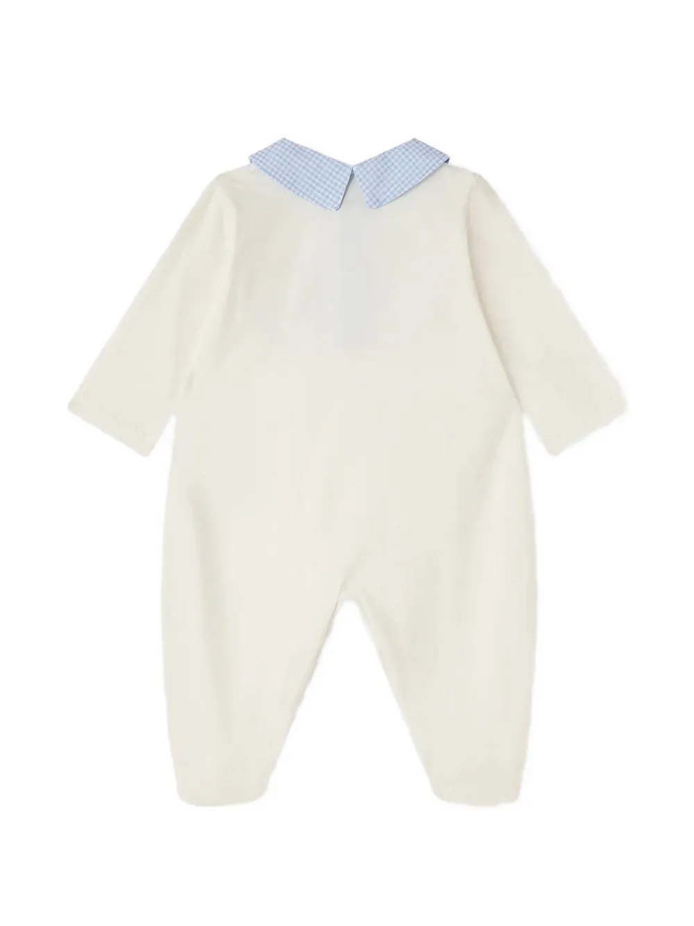 NANAN Pyjama met gingham-vlakken en borduurwerk Beige