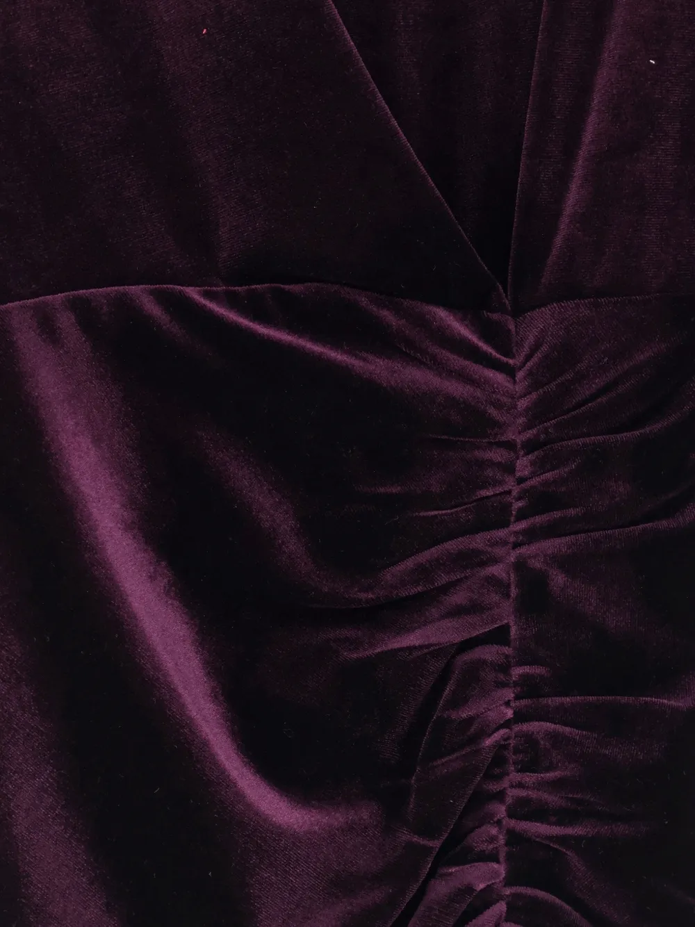 ACTUALEE ruched velvet midi dress Paars