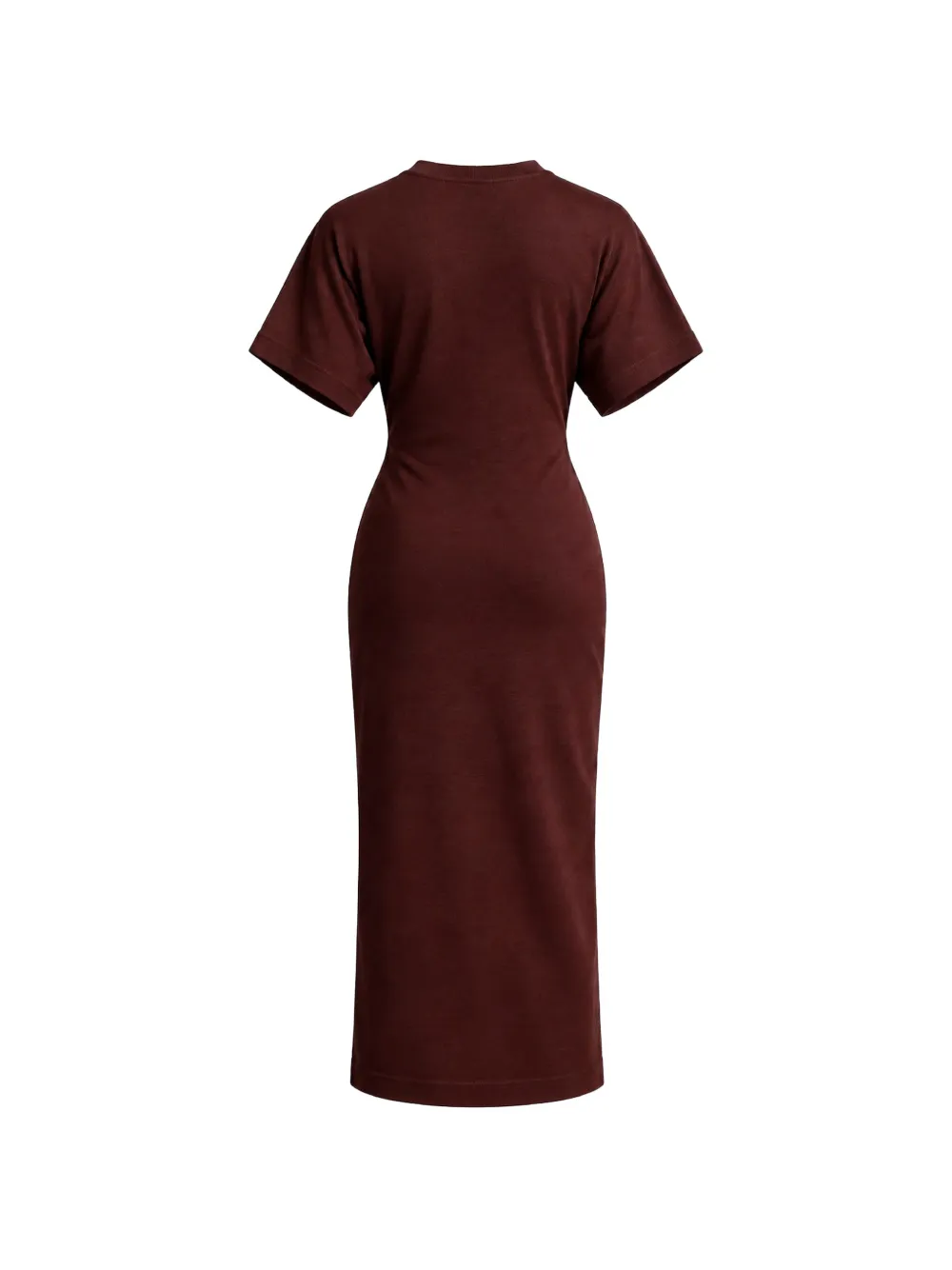 Vince gathered short-sleeve midi dress Bruin