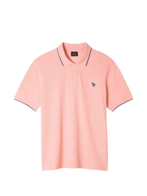 Paul Smith zebra-patch tipped polo shirt