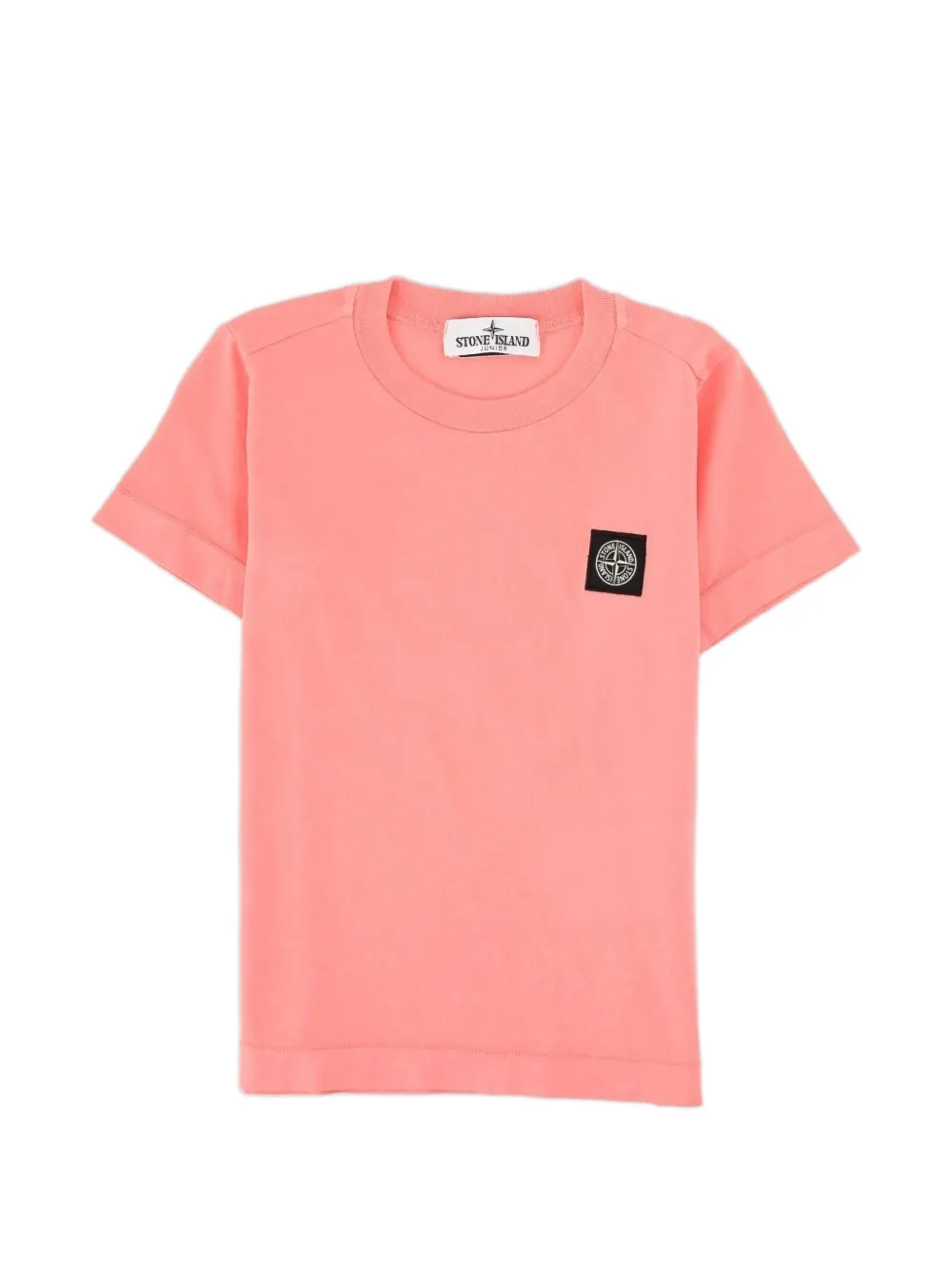 Stone Island Junior T-shirt met kompaspatch Roze