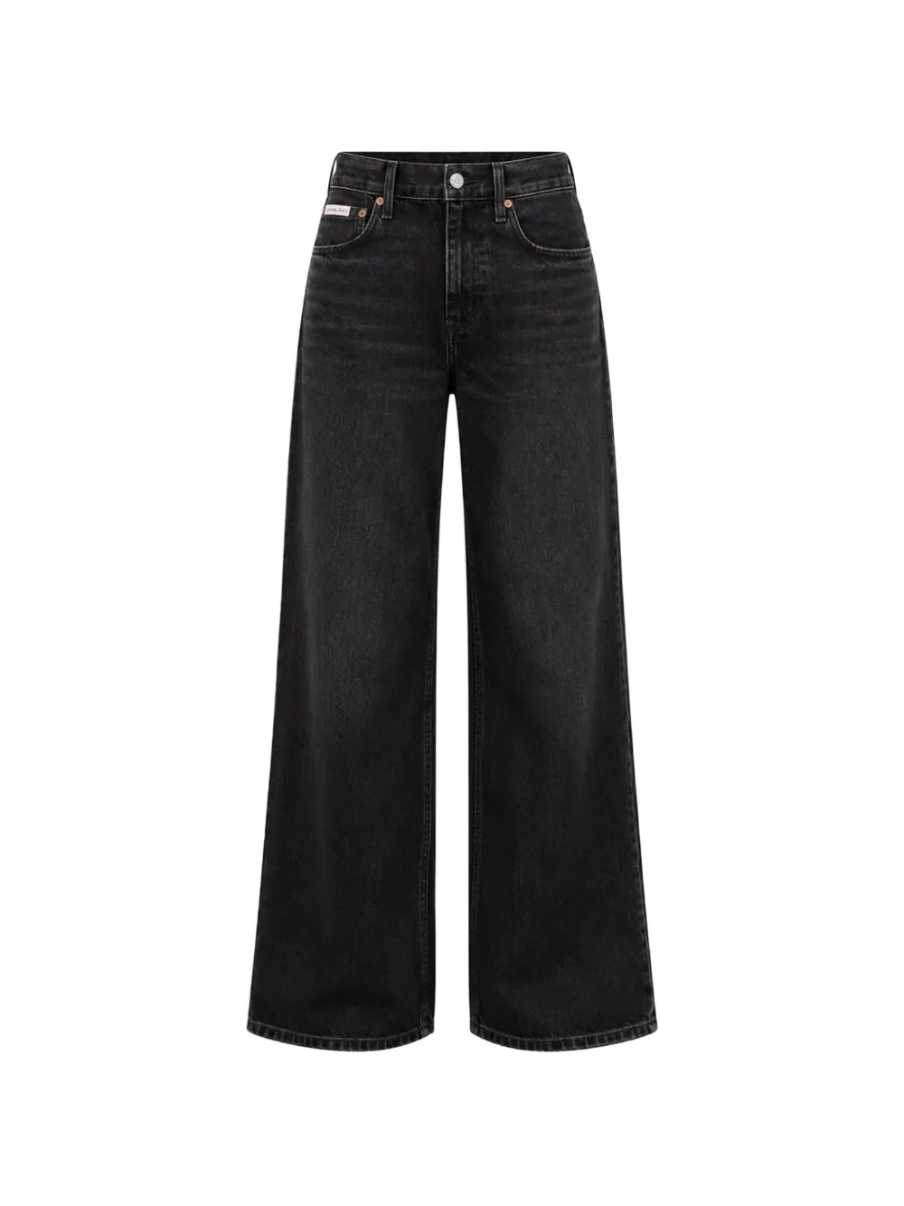 Calvin Klein faded-effect wide-leg jeans - Schwarz