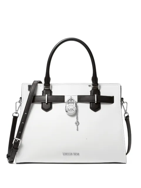 Michael Kors Hamilton padlock leather satchel