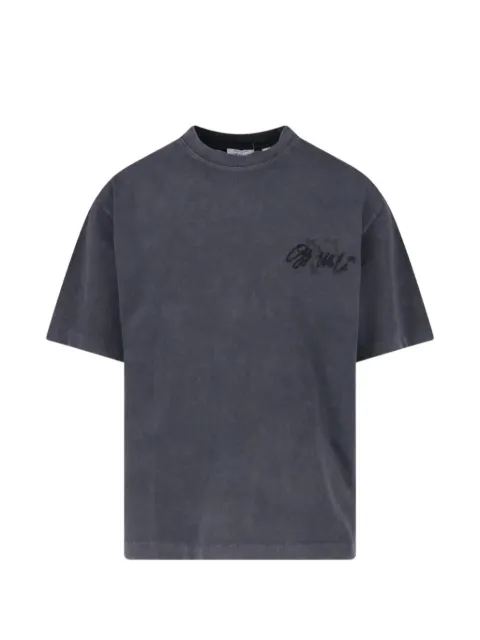 Off-White logo-embroidered T-shirt